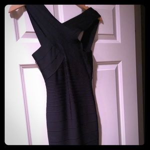 Cross cross neck Herve Leger Dress- small